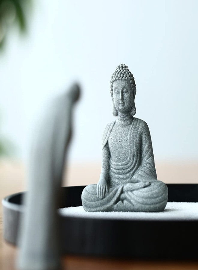 Sdeetesamjun Buddha Statue and 2 Japanese Lantern Pagoda Statues - Zen Garden Accessories for Home and Mini Meditation Decor - Image 4